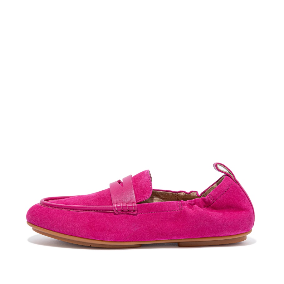Fitflop Allegro Pennyloafer Aus Wildleder Fuchsia Rose