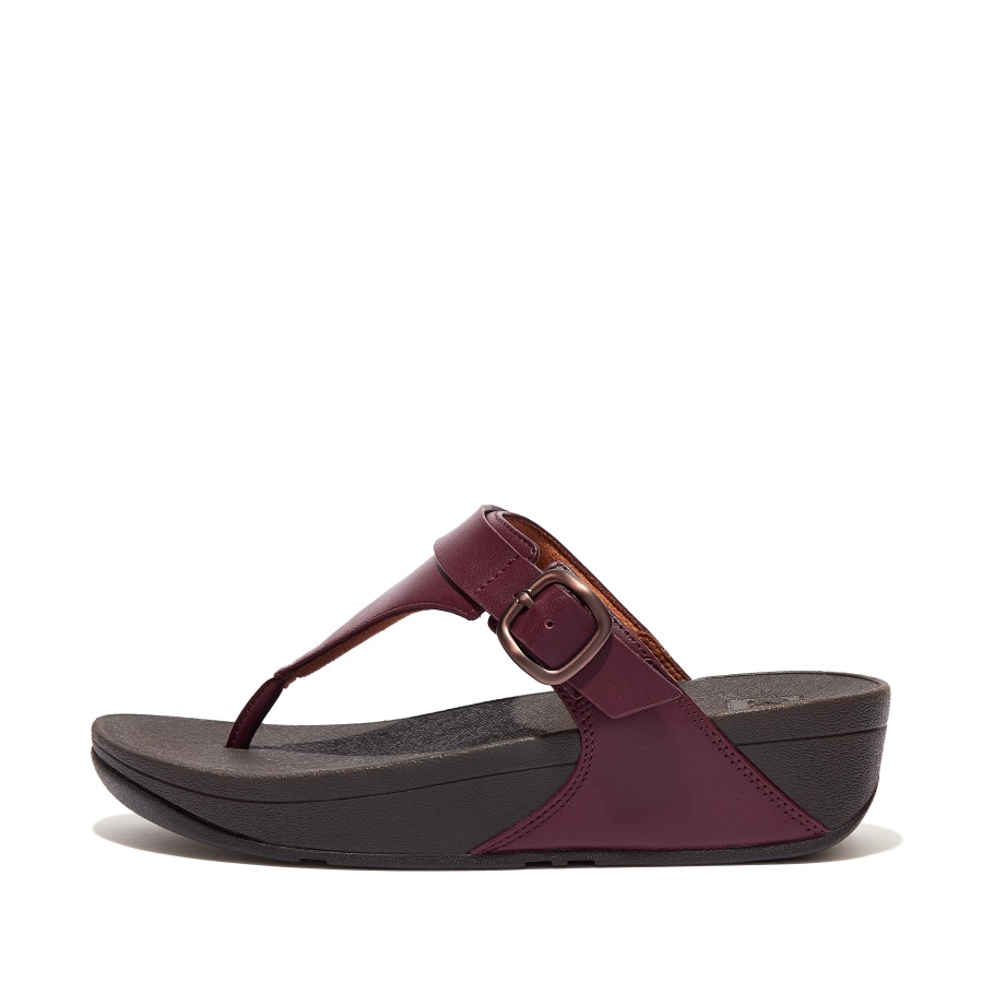 Fitflop Lulu Verstellbare Zehenstege Aus Leder Plummy