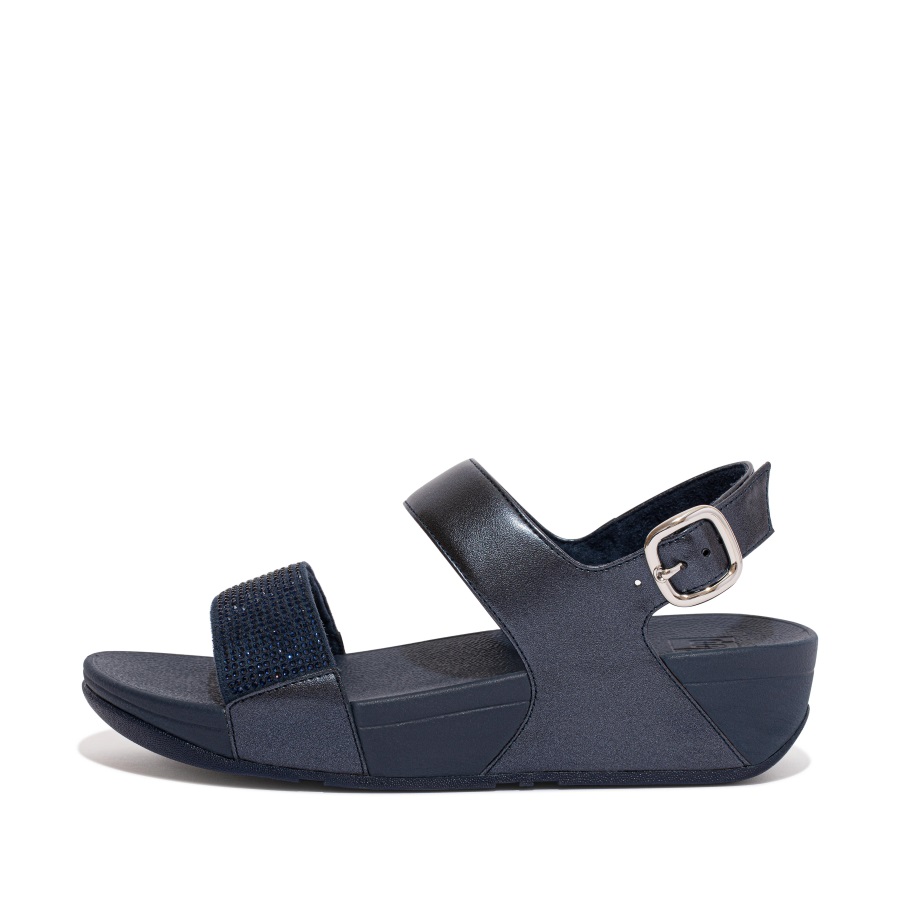 Fitflop Lulu Crystal Riemchensandalen Midnight Navy