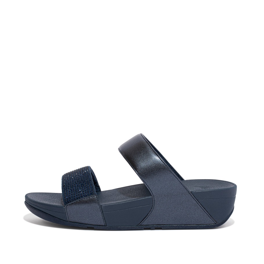 Fitflop Lulu Crystal Pantoletten Midnight Navy