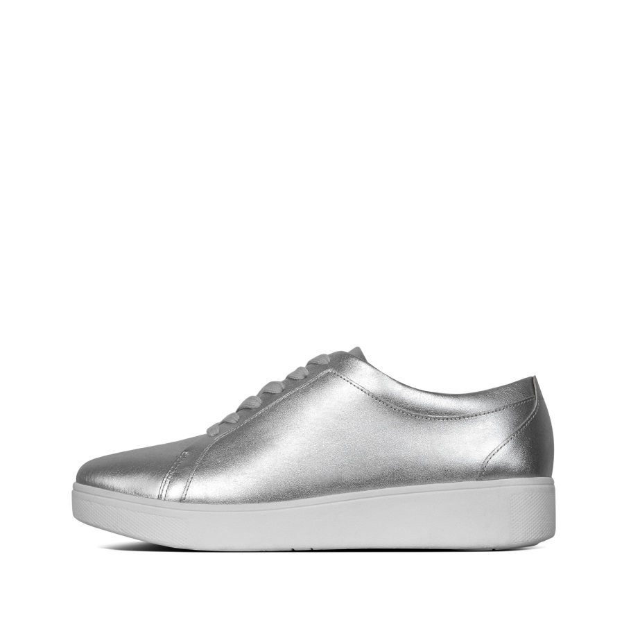 Fitflop Rally Ledersneaker Silber