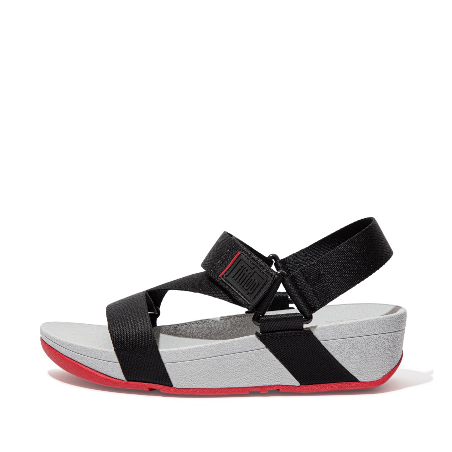 Fitflop Surfa Sandalen Mit Gewebtem Logo Und Z-riemen Schwarz