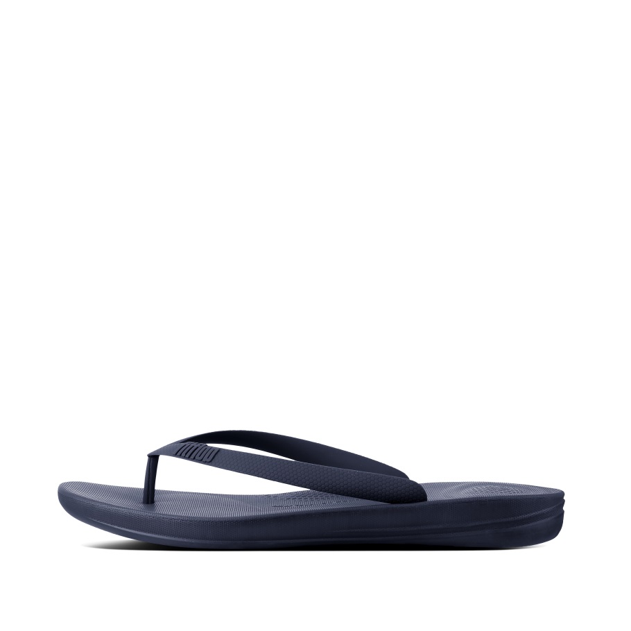 Fitflop Iqushion Ergonomische Herren-Flip-Flops Schwarz Iris