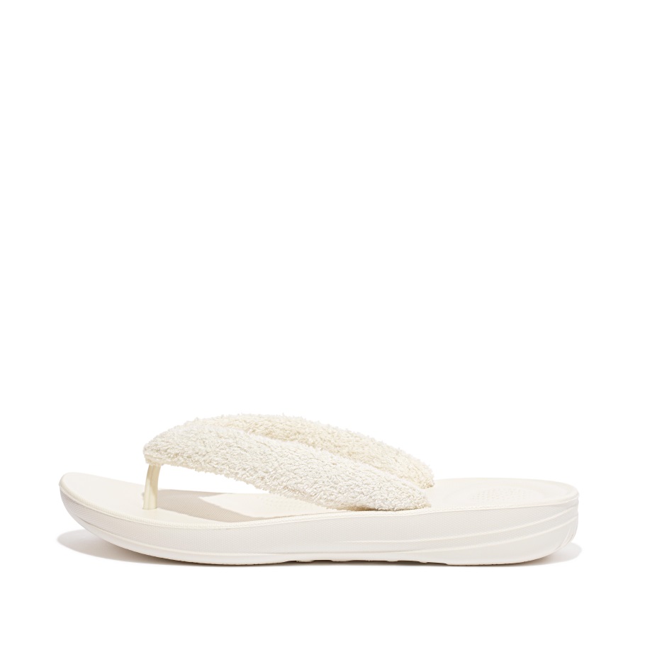 Fitflop Iqushion Frottee-Flip-Flops Creme